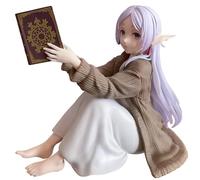 DAYIYUE Figurine Frieren Beyond The Journey's End Anime Frieren Statue assise Vêtements Lecture Livres PVC 9 cm Figurines Modèle pour décoration de bureau et cadeau de collection