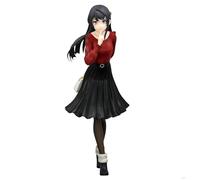 DAYIYUE Sakurajima Mai Figurine Anime Rascal Does Not Dream of Bunny Girl Mai Sakurajima Haut rouge et jupe noire Position debout Figurine en PVC pour présentation et cadeau