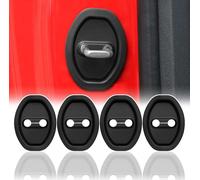 DAYKET 4 Pièces Couvercle de Protection de Loquet de Porte de Voiture en Silicone pour Audi Q2 Q3 Q4 Q5 Q7 Q8 SQ2 SQ5 SQ7 SQ8 RS-Q3 RS-Q8 TFSI, Cache Loquet Extensible,A/Black