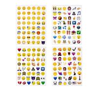 DAYKET Lot de 12 feuilles d'autocollants émotionnels Happy Face - Pour décoration d'ordinateur portable