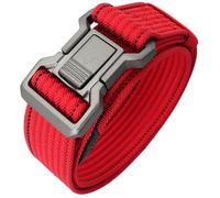 DAYLIGHE Ceinture d'activités de plein air pour homme avec sangle en nylon et boucle ergonomique en métal réglable, Rouge, 135 cm