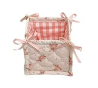 DAYLIGHE Panier de rangement multifonction en tissu matelassé pour l'organisation du bureau dans n'importe quelle pièce ou bureau - Panier de rangement en coton - Design gain de place