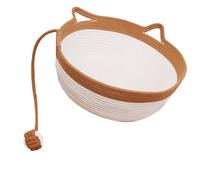 DAYLIGHE Panier tissé pour animaux de compagnie Motif chaton de dessin animé Lit pour chien de grande taille