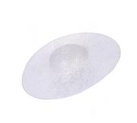 DAYLIGHE Sinamay Chapeau bibi pour femme Fait à la main Accessoires Cocktail Party Bonnet rond, blanc, Taille unique