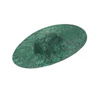 DAYLIGHE Sinamay Chapeau bibi pour femme Fait à la main Accessoires Cocktail Party Bonnet rond, Vert herbe, Taille unique