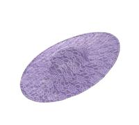 DAYLIGHE Sinamay Chapeau bibi pour femme Fait à la main Accessoires Cocktail Party Bonnet rond, violet clair, Taille unique