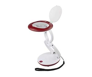 daylight DN1350 Lampe loupe, Plastique, Blanc/Rouge, 8.2cm x 16.5cm x 7.6cm
