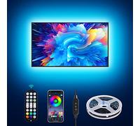 Daymeet Bandes lumineuses LED pour TV rétro-éclairage TV 4 m USB pour moniteur de 55 à 75" derrière l'éclairage RVB à changement de couleur avec télécommande de synchronisation de la musique et