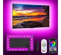 Daymeet Lampes TV de 3 m pour téléviseurs de 32 à 43", lumières LED RVB pour TV, synchronisation de la musique, rétroéclairage LED à changement de couleur avec télécommande par application, bande