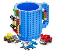 DAYMOO Brick Mug,Tasse à Café,Mug Noel,Cadeau Original Anniversaire Rigolo Homme Papa Amie Garçon Fille,Idee Cadeau Noël,Pâques,Halloween, N-Bleu