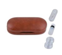 DAYnagh 1 lot de deux côtés pour lentilles de contact sécurisées avec compartiments intérieurs et compartiments intérieurs pour lentilles souples et hygiéniques, marron
