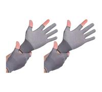 DAYnagh 2 paires de gants de sport de plein air à deux doigts / demi-doigts Gants de cyclisme respirants antidérapants pour la pêche, les étés