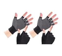DAYnagh 2 paires de gants de sport de plein air à deux doigts / demi-doigts Gants de cyclisme respirants antidérapants pour la pêche, les étés