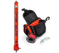 DAYnagh Bouées de marquage de surfaces et moulinet de plongée, tube de signalisation, fond ouvert, flotteur gonflable avec sac de rangement, bouées et moulinet