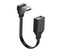 DAYnagh Câble d'extension USB 2.0 en silicone flexible mâle vers femelle - Câble d'extension coudé supérieur/bas/gauche et droit