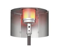 DAYnagh Déflecteur d'air en aluminium - Accessoires de chauffage extérieur - Esthétique moderne - Pour patios et fêtes - Léger - Pour une utilisation sur les patios