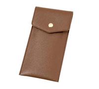 DAYnagh Étui à Stylo en Cuir PU, Pochette à Stylo en Cuir, Porte-Stylo en Cuir Couverture Souple 19.5x10cm Peut contenir 7 stylos (Café)