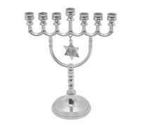 DAYnagh Hanukkah Chandelier à 7 branches hexagonales en forme d'étoile pour décorations d'intérieur festives