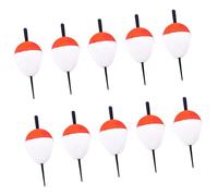 DAYnagh Lot de 10 flotteurs de pêche en mousse dure rouge et blanc faciles à utiliser