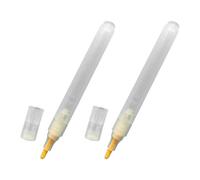 DAYnagh Lot de 2 stylos à peinture vides à pointe de 0,7mm~30mm, marqueur acrylique vide, tige transparente, rechargeables, pour l'école et le bureau (4,4mm)