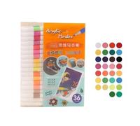 DAYnagh Lot de 36/48/60 marqueurs de peinture acrylique à séchage rapide pour enfants Graffiti Fournitures d'art