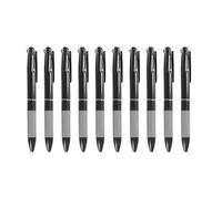 DAYnagh Lot de 5 stylos à bille rétractables, multicolore, 3 couleurs en 1, Rouge, Bleu, Noir, 0,7mm, stylo de bureau (Noir, 10Pcs)