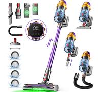 Daynee Aspirateur sans fil 65 kPa/70 min, aspirateur sans fil 65 kPa avec écran, tuyau de 1 m et brosse anti-enchevêtrement, aspirateur sans fil, HEPA*4 Aspirateur sans fil pour poils d'animaux, tapis