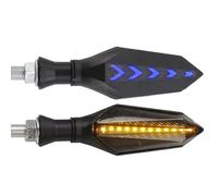 DAYOTIE Compatible avec Yamaha pour XJR1300 pour XP500 pour XP530 pour XS250SE pour XS400 pour XS650 pour XS750 pour XS850 pour XS1100 Clignotants de Moto Clignotants de Moto(Blue,2piece)