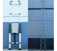 DAYPLUS 6,2M - 20,3FT Échelle Télescopique Échelle Pliable Multifonction Echelle de Toit de Grenier avec Crochets Amovibles