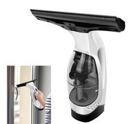 DayPlus Kit de nettoyage de vitres sans fil 2000 Pa avec lame en caoutchouc de 28 cm et chiffon en microfibre de 24 cm, flacon pulvérisateur de 300 ml, batterie 2200 mAh, jusqu'à 30 minutes