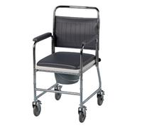 Days - 512DBAPH - Chaise Percée de Toilette sur Roues en Acier avec Seau Rond