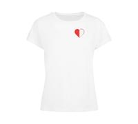 Days Beyond T-shirt 'Queen Of Hearts' rouge / blanc, Taille XS