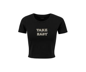 Days Beyond T-shirt 'Take It Daisy' jaune d'or / noir / blanc, Taille S