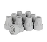 Days, embout de canne en caoutchouc très solide, 16 mm, lot de 10, gris, embout de rechange pour canne et mobilier, prise améliorée des surfaces, pour personnes âgées, personnes à mobilité réduite