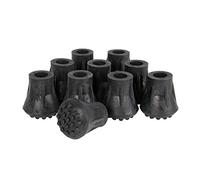 Days, embout de canne en forme de cloche, 25 mm, lot de 10 pièces, embout de rechange pour canne de marche, prise améliorée des surfaces, pour personnes âgées, personnes à mobilité réduite