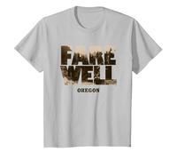 Days Gone Farewell Oregon Landscape Big Chest Logo T-Shirt, Enfant, Argent, 10 Ans