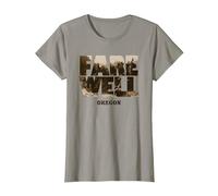 Days Gone Farewell Oregon Landscape Big Chest Logo T-Shirt, Femme, Ardoise, S