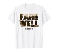 Days Gone Farewell Oregon Landscape Big Chest Logo T-Shirt, Homme, Blanc, S