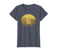 Days Gone Honor and Glory Landscape Vintage Chest Poster T-Shirt, Femme, Bleu Chiné, XXL