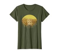 Days Gone Honor and Glory Landscape Vintage Chest Poster T-Shirt, Femme, Olive, 3XL