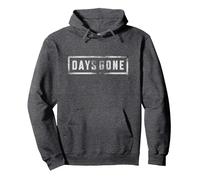 Days Gone Iconic Distressed Big Chest Logo Sweat à Capuche, Unisexe pour Adultes, Chiné Foncé, XL