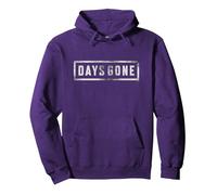 Days Gone Iconic Distressed Big Chest Logo Sweat à Capuche, Unisexe pour Adultes, Violet, XXL