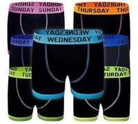 Days Of The Week Lot de 7 boxers confortables en coton stretch pour garçon 7-13 ans, Lot de 7 jours de la semaine, 13 ans