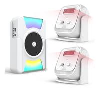 DAYTECH Alarme à détecteur de mouvement pour soignant, pager lit alarme et prévention des chutes pour personnes âgées démence patients âgés surveillance 2 détecteurs de mouvement PIR et 1récepteur