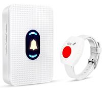 Daytech Bracelet Alarme Personne Agee,Détecteur de Chute,Convient aux Personnes âgées nécessitant des Soins(1 Récepteur + 1Bracelet)