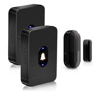 DAYTECH Détecteur d'alarme de porte sans fil, carillon d'alarme pour porte ouverte, alerte d'entrée pour la sécurité de la maison, du magasin, du bureau, portée de fonctionnement de 100 m, 55