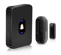 DAYTECH Détecteur d'alarme de porte sans fil, carillon d'alarme pour porte ouverte, alerte d'entrée pour la sécurité de la maison, du magasin, du bureau, portée de fonctionnement de 100 m, 55