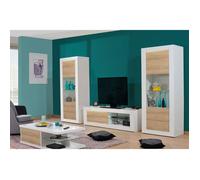 DAYTON OAK - Ensemble Salon Complet Effet Chêne et Leds -