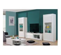 DAYTON WHITE - Ensemble Salon Complet Laqué Blanc et Leds -