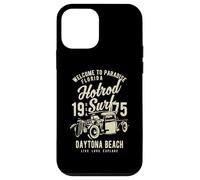 Daytona Beach Florida Retro Hotrod Surf Design vieilli Coque pour iPhone 12 mini